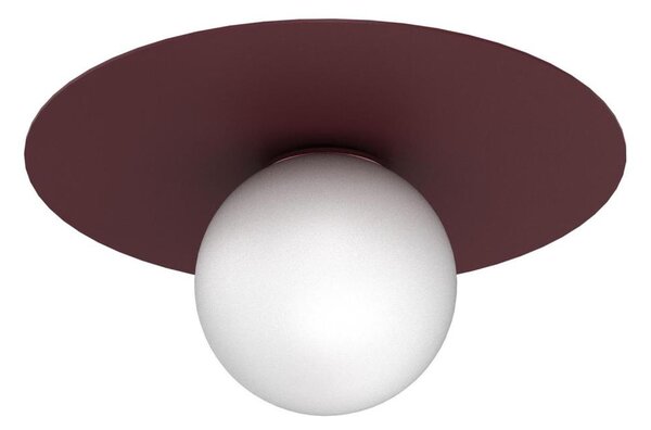 Stropní svítidlo FLAT 1xE27/15W/230V pr. 35 cm burgundy