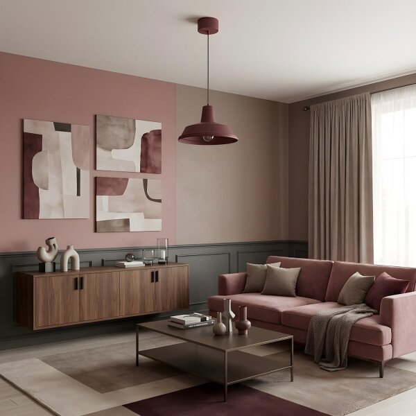 Lustr na lanku CLASS 1xE27/15W/230V burgundy