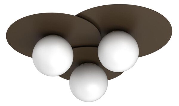 Stropní svítidlo FLAT 3xE27/15W/230V 55x60 cm hnědá