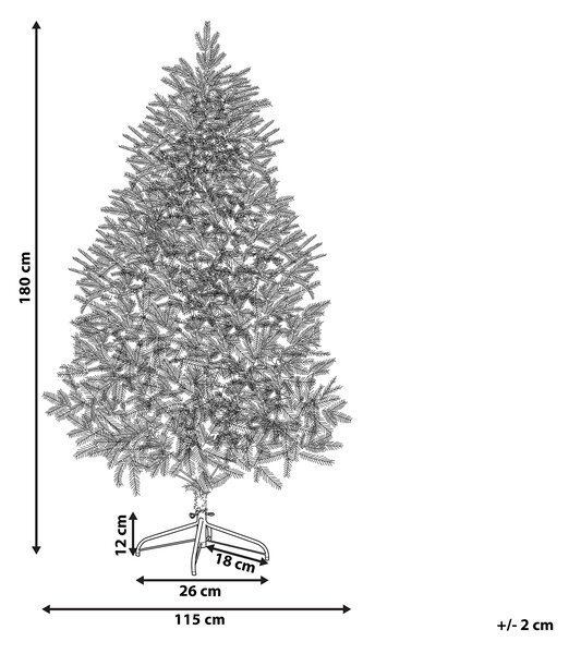 Umělý vánoční stromeček HUXLEY 180 cm Zelená
