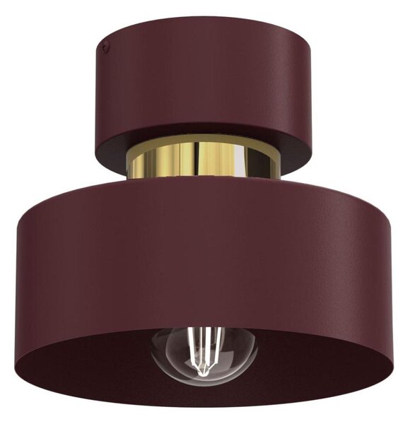 Stropní svítidlo MARTI 1xE27/15W/230V pr. 20,5 cm burgundy/zlatá