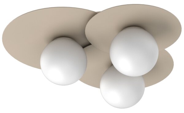 Stropní svítidlo FLAT 3xE27/15W/230V 55x60 cm béžová