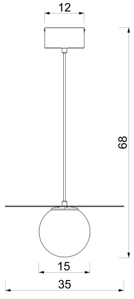 Lustr na lanku FLAT 1xE27/15W/230V burgundy