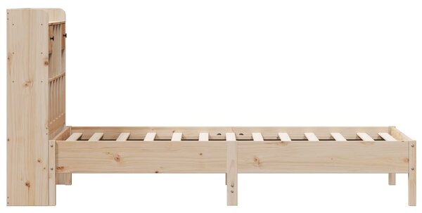 Postel s knihovnou bez matrace 75 x 190 cm masivní borovice 3322933