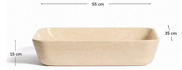 Béžové kamenné umyvadlo 55x35 cm Darnen – Kave Home