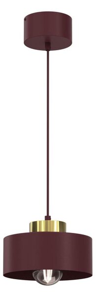 Lustr na lanku MARTI 1xE27/15W/230V burgundy/zlatá