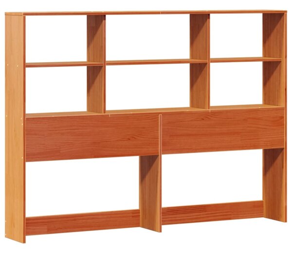 Postel s knihovnou bez matrace 140 x 190 cm masivní borovice 3323001