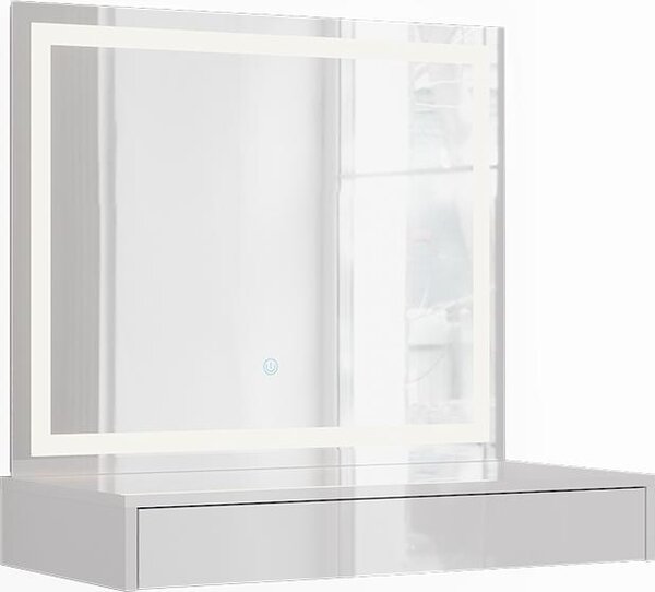 Toaletní stolek Vicco Sherry Bílá/bílý vysoký lesk 80 cm 2 díly, Model 57732