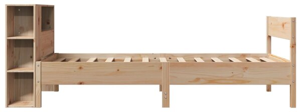 Postel s knihovnou bez matrace 75 x 190 cm masivní borovice 3322972
