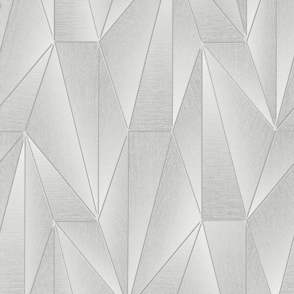 Vliesové tapety na zeď 10294-10, rozměr 10,05 m x 0,53 m, Art-Deco šedé se stříbrnými konturami, Erismannn
