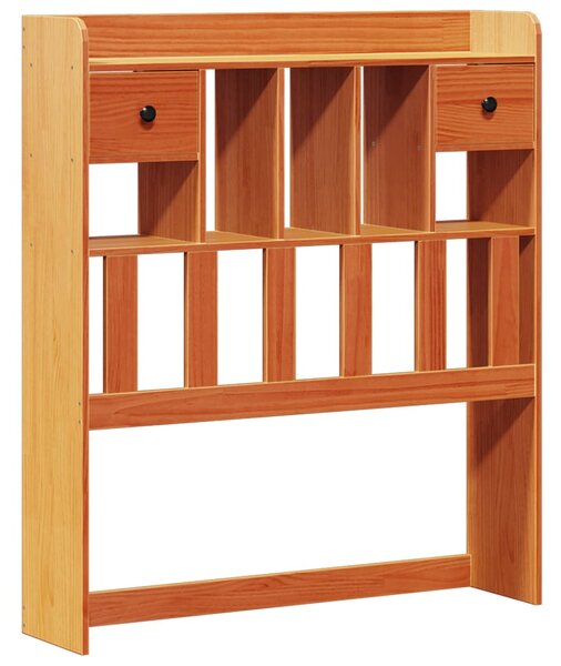 Postel s knihovnou bez matrace hnědá 75x190 cm masivní borovice 3323052