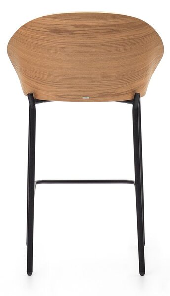 Šedá/v přírodní barvě barová židle (výška sedáku 65 cm) Eamy – Kave Home