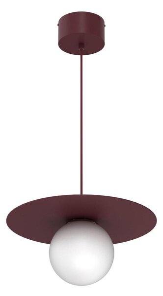 Lustr na lanku FLAT 1xE27/15W/230V burgundy