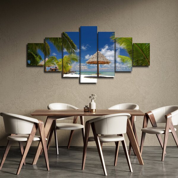 Obraz - Pláž s bílým pískem (210x100 cm)