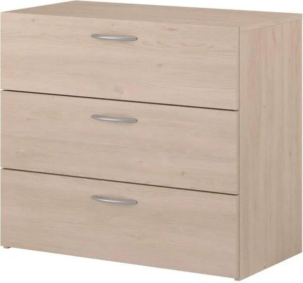 Komoda - EASY LIFE - 3 zásuvky - dub - 78,2 x 69,3 x 40,8 - PARISOT
