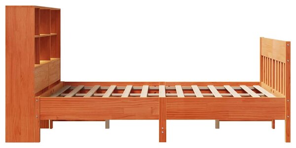 Postel bez matrace voskově hnědá 150 x 200 cm masivní borovice 3323220