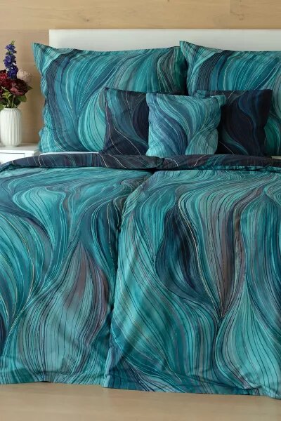 Matějovský povlečení bavlněný satén digitál Infinitum Petrol 140x200, 70x90 cm