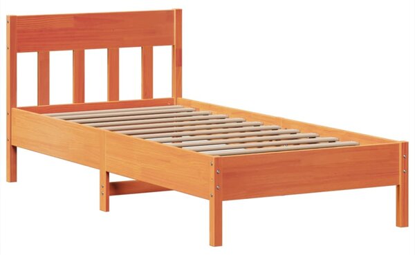Postel bez matrace voskově hnědá 75 x 190 cm masivní borovice 3323286