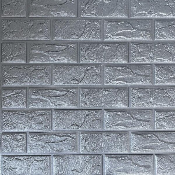 Samolepící pěnové 3D panely 0001, cena za kus, rozměr 60 x 60 mm, cihla šedá, IMPOLTRADE