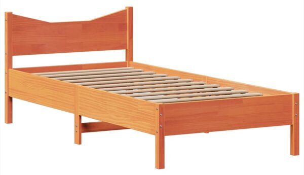 Postel bez matrace voskově hnědá 75 x 190 cm masivní borovice 3323403