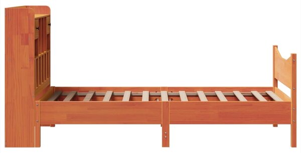 Postel bez matrace voskově hnědá 75 x 190 cm masivní borovice 3323403
