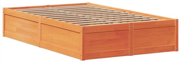 Postel bez matrace voskově hnědá 135 x 190 cm masivní borovice 3323511