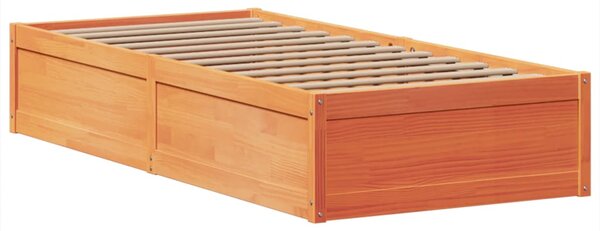 Postel bez matrace voskově hnědá 75 x 190 cm masivní borovice 3323520