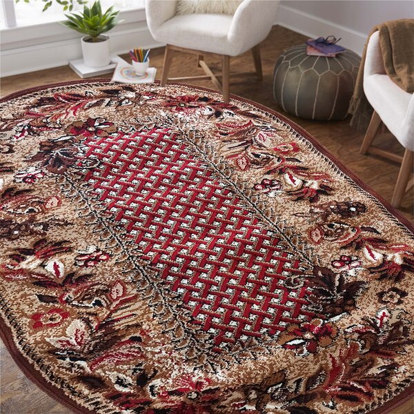 Makro Abra Oválný koberec BCF Alfa 01 červený Rozměr: 80x150 cm