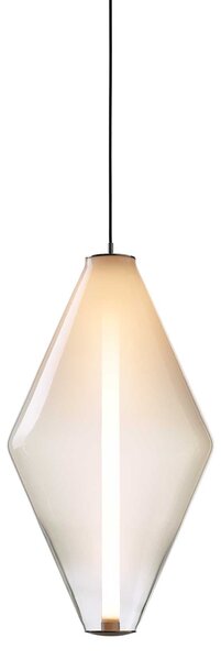 Bomma Buoy LED skleněné závěsné svítidlo Dvojitý kuželBíláStříbrná
