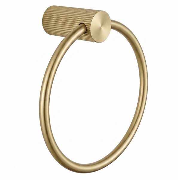 Koupelnový věšák Ring 64106 SOLO Brush Gold