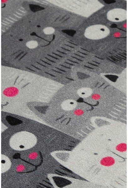 Šedá koupelnová předložka 40x60 cm Meow – Foutastic