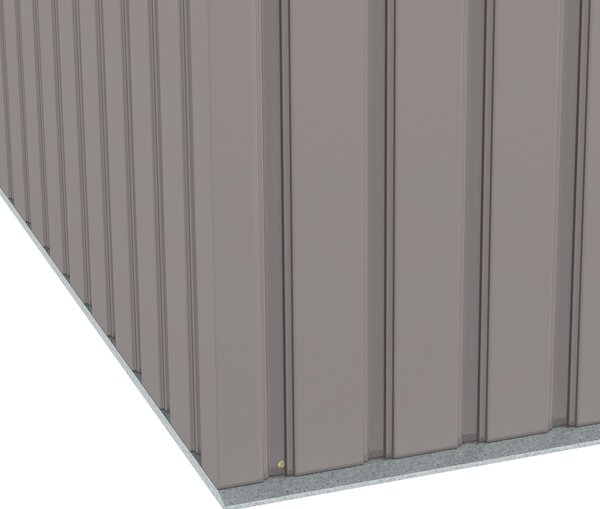 Outsunny Zahradní domků 3,2 m² 280x130x172 cm se posuvnými dveřmi a šikmou střechou Zpevněný základ (podlaha prodávána samostatně) a 2 okny Světle šed
