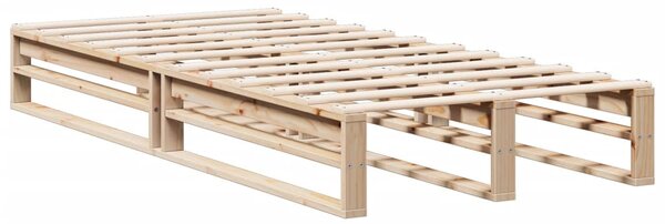 Postel s knihovnou bez matrace 90 x 190 cm masivní borovice 3323977