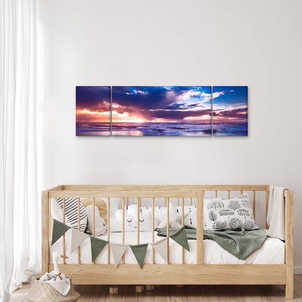 Obraz - Západ slunce u moře (170x50 cm)