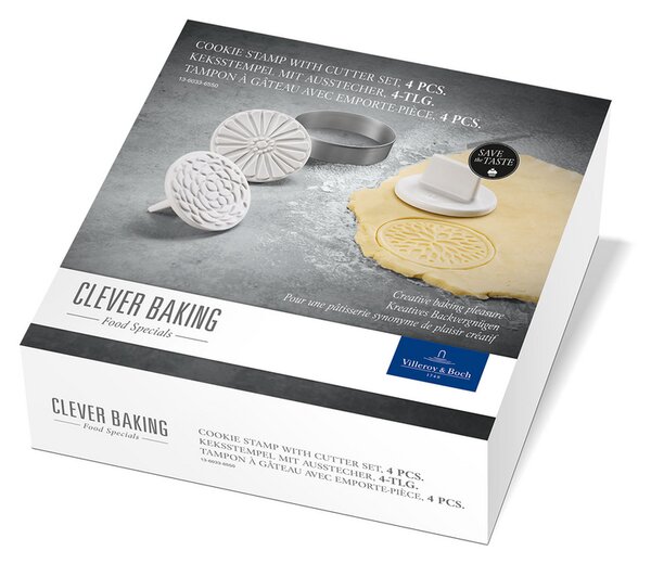 Villeroy&Boch VVilleroy & Boch Clever Baking – razítka a vykrajovátka na sušenky, sada 4 ks