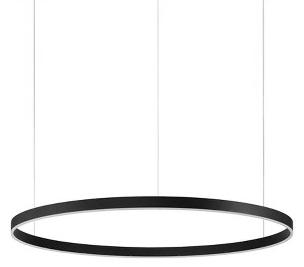 Nova Luce Motif LED kruhové závěsné svítidlo stmívatelné CCT Černá3000K TRIAC⌀150cm