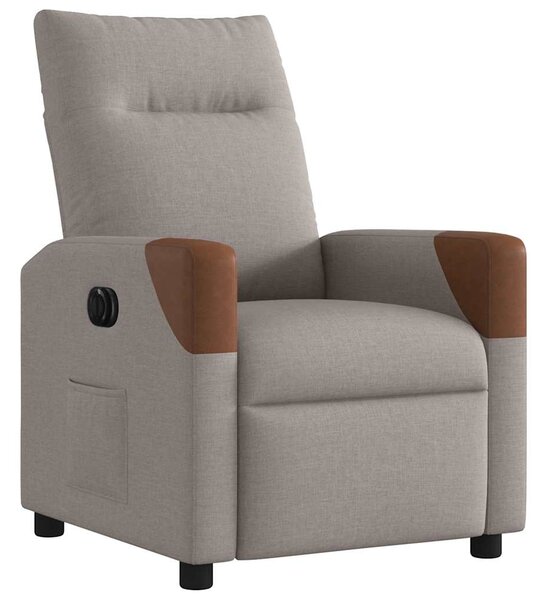 Elektrické polohovací křeslo taupe textil 3323995