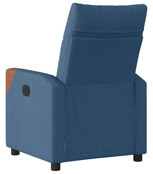 Elektrické polohovací křeslo modré textil 3323996