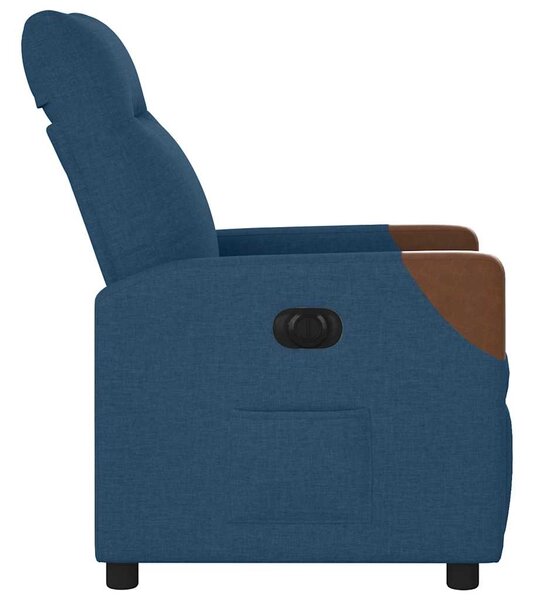 Elektrické polohovací křeslo modré textil 3323996