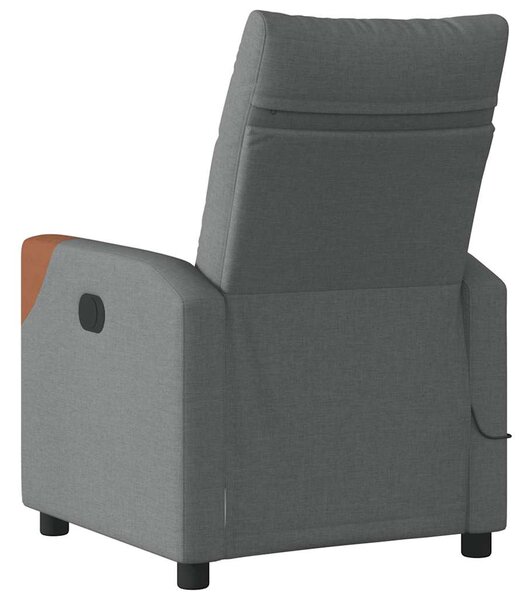Elektrické masážní polohovací křeslo tmavě šedé textil 3323999