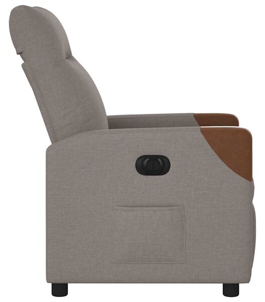 Elektrické polohovací křeslo taupe textil 3323995