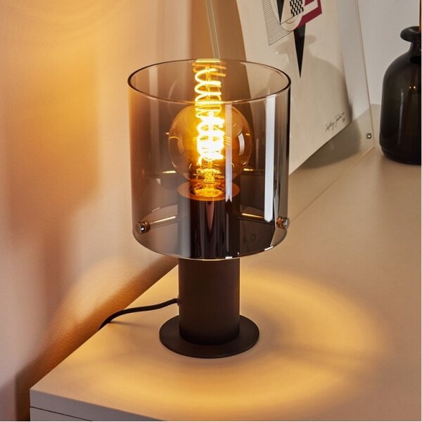 Brilliant 75547/23 Dekorativní stolní lampa PETJE jantarové sklo