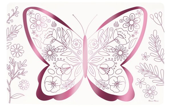 Papírová prostírání v sadě 8 ks 28x42.5 cm Butterflies & Flowers – Meri Meri