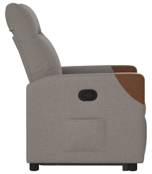 Zvedací polohovací křeslo taupe textil 3324011