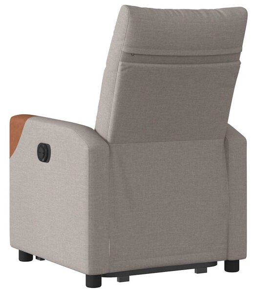 Zvedací polohovací křeslo taupe textil 3324011