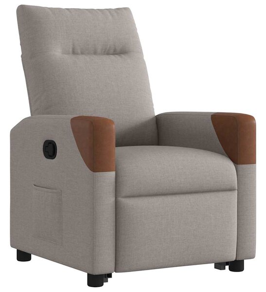 Zvedací polohovací křeslo taupe textil 3324011