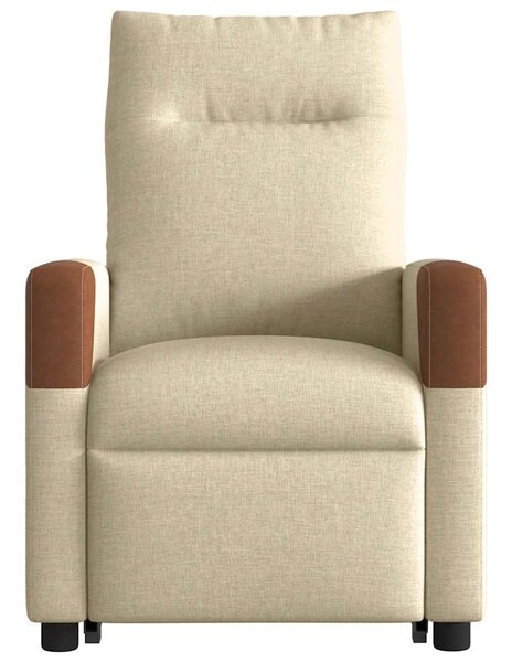 Zvedací polohovací křeslo krémové textil 3324010