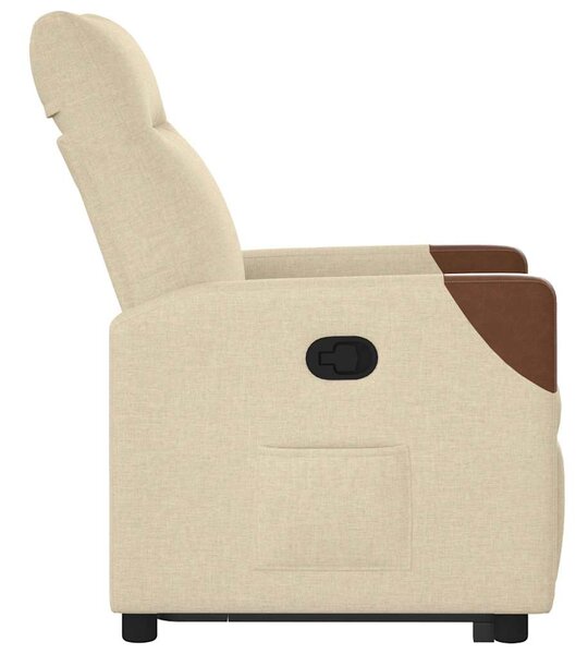 Zvedací polohovací křeslo krémové textil 3324010