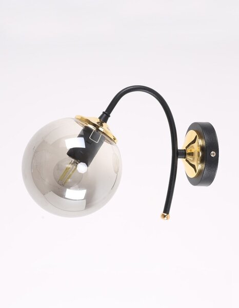 Černo-šedé nástěnné svítidlo ø 15 cm Yoyo – Squid Lighting