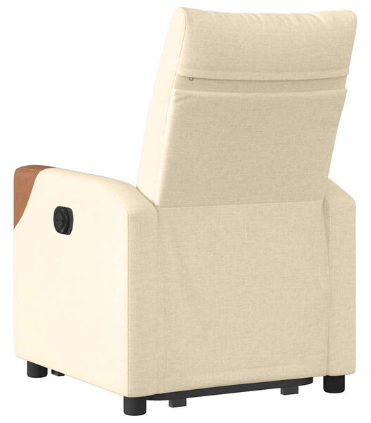 Zvedací polohovací křeslo krémové textil 3324010